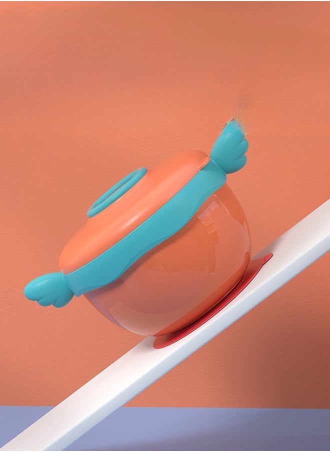 kiddoz - Baby Food Water Warmer Bowl Silicone Stainless Steel Heat Preservation Babe Feeding Water Injection Suction Bowl - Green - Image 1