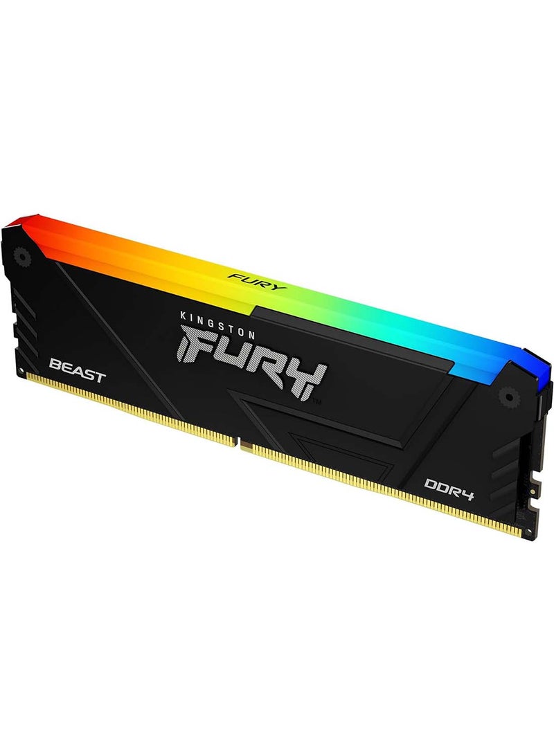 Kingston FURY Beast RGB 8GB DDR4-3200MHz CL16 DIMM, 1.35V, Intel XMP 2.0, 288-Pin, 1G x 64-Bit, 1Rx8, High Performance, Gaming Memory with Heatsink | KF432C16BB2A/8 - Image 2