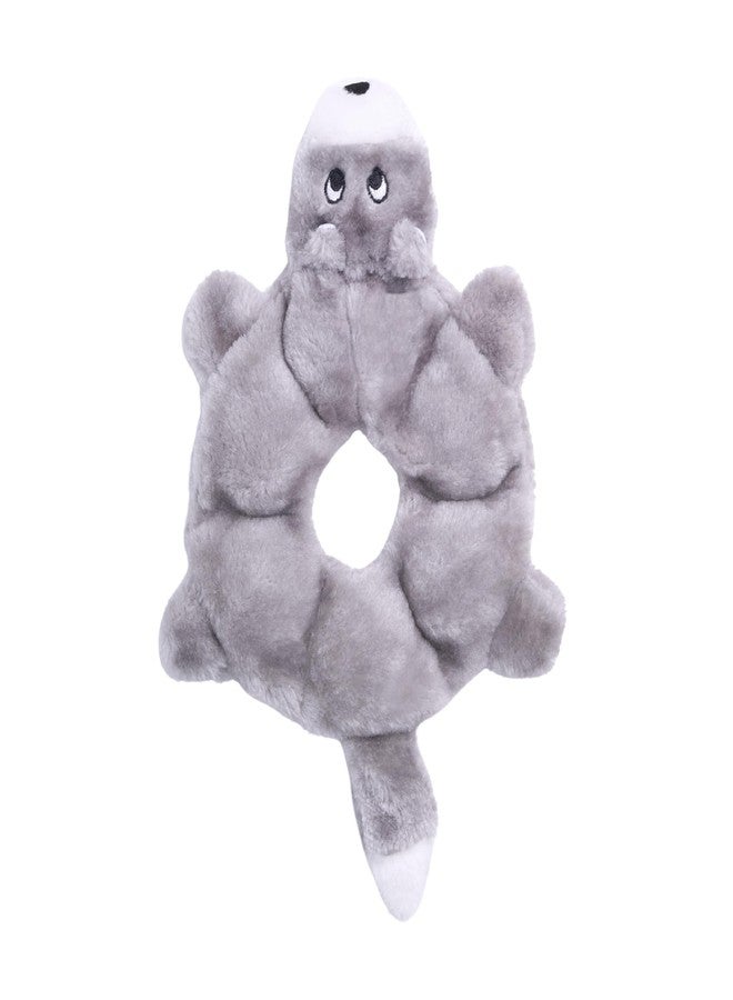 ZippyPaws Loopy - No Stuffing Dog Toys to Keep Them Busy, for Small, Medium, & Large Dogs, Squeaky Pet Toy for Boredom, Unstuffed Chew Toy, Soft Plush Puppy Products, Wolf - 10" - Image 2