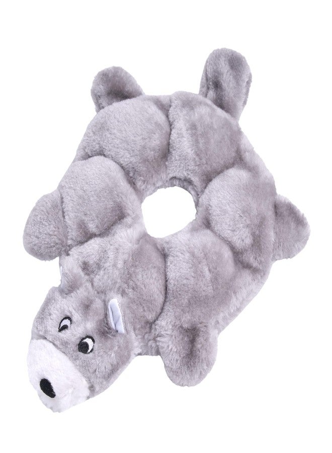 ZippyPaws Loopy - No Stuffing Dog Toys to Keep Them Busy, for Small, Medium, & Large Dogs, Squeaky Pet Toy for Boredom, Unstuffed Chew Toy, Soft Plush Puppy Products, Wolf - 10" - Image 1