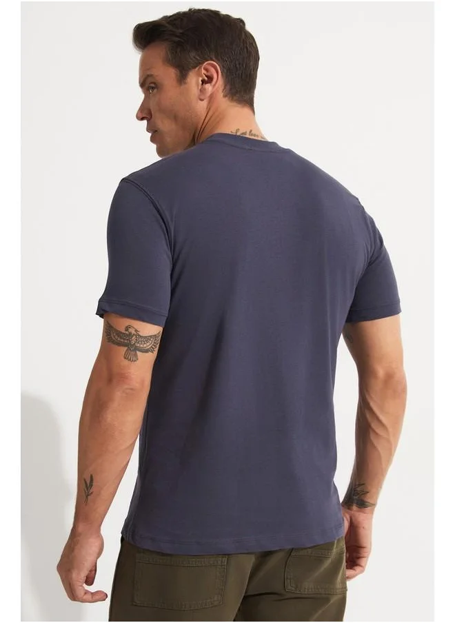 JUNE June Men Printed T-Shirt Indigo