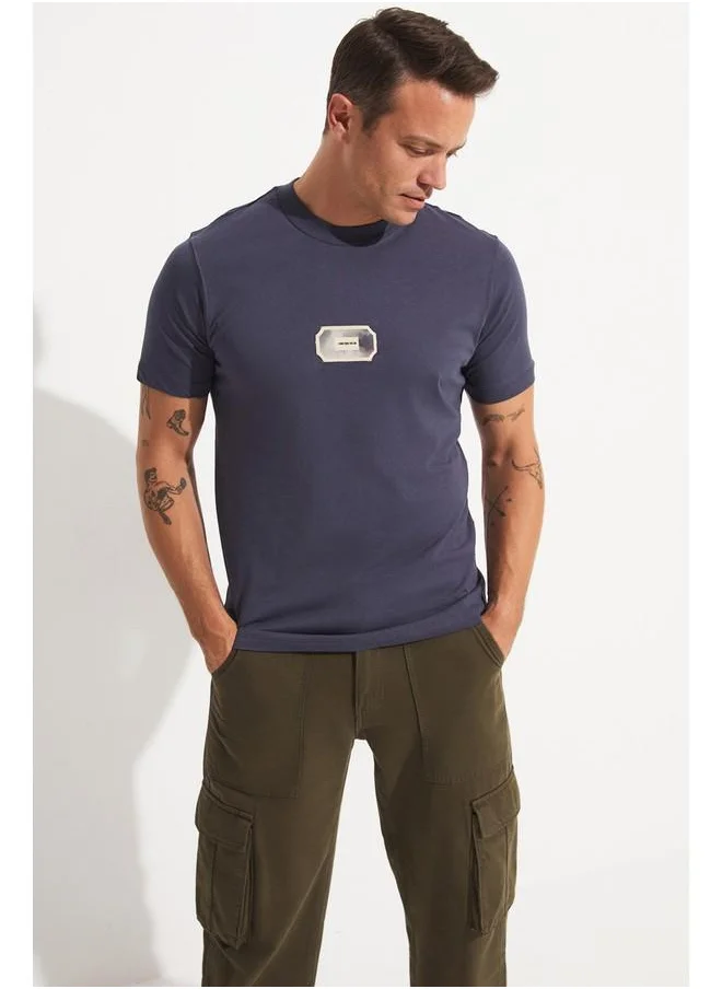 JUNE June Men Printed T-Shirt Indigo