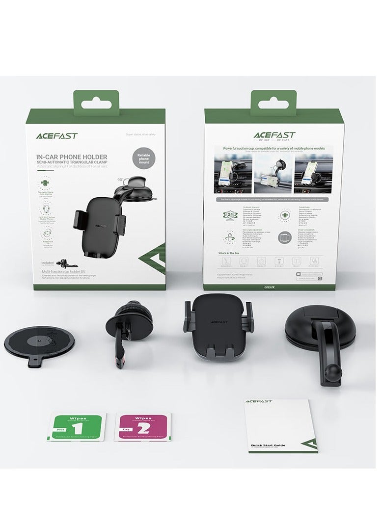 ACEFAST D5 Multi-Function Air Vent Electric Car Holder Black - Image 4