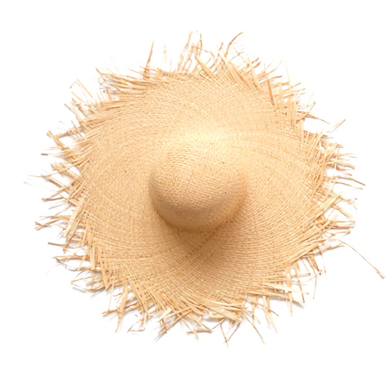2 pcs Fashionable Sun Hat Outdoor Visor Hat All- Sun Beach Hat Brim Headwear for Trip (Yellow) - Image 1
