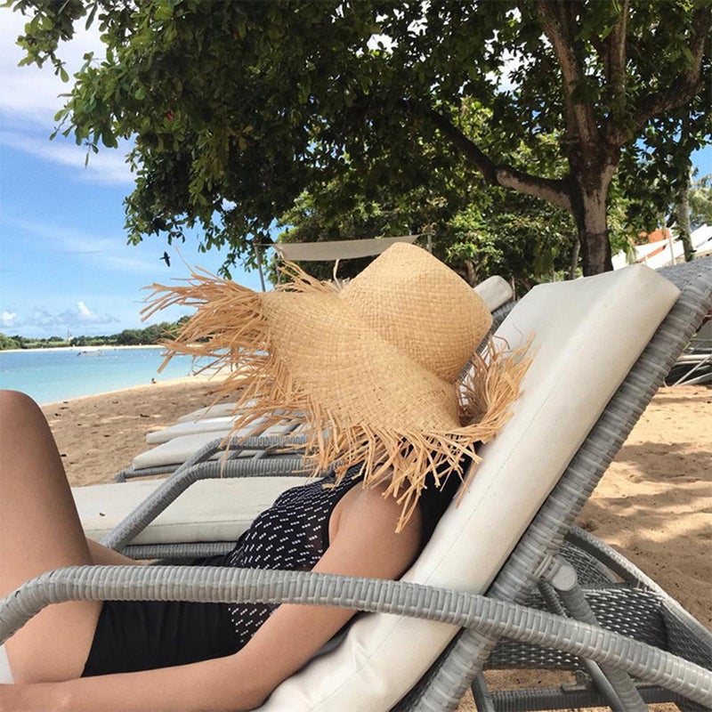2 pcs Fashionable Sun Hat Outdoor Visor Hat All- Sun Beach Hat Brim Headwear for Trip (Yellow) - Image 4