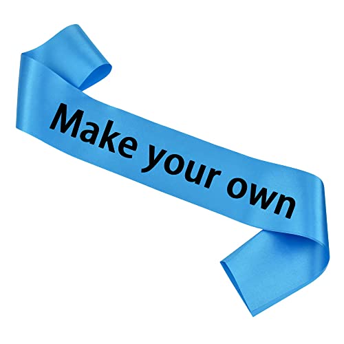 GDTO8820 CoolerthingsDG, 4 Pcs Blank Satin Sashes Plain Sashes Party Accessory for Graduation Wedding Party, Satin Sashes Pageant, Make Your Own Sashes, light Blue Party Plain Pageant Sashes(light blue) - Image 2
