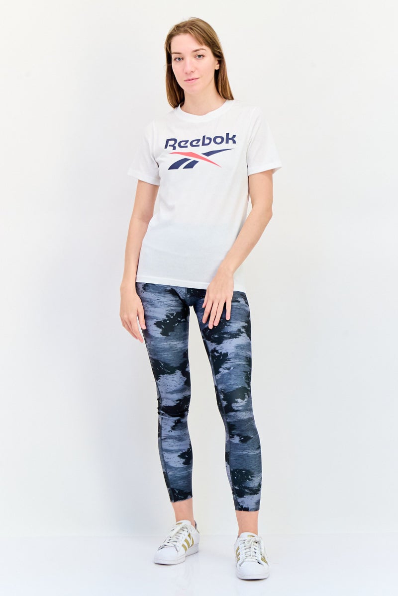 Reebok Women Sportswear Fit Short Sleeve Outdoor T-Shirt, White - Image 4