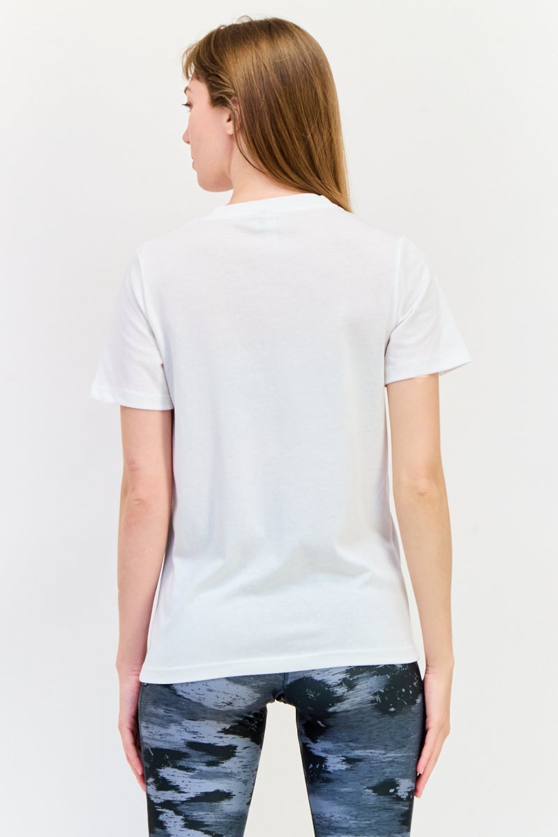 Reebok Women Sportswear Fit Short Sleeve Outdoor T-Shirt, White - Image 3