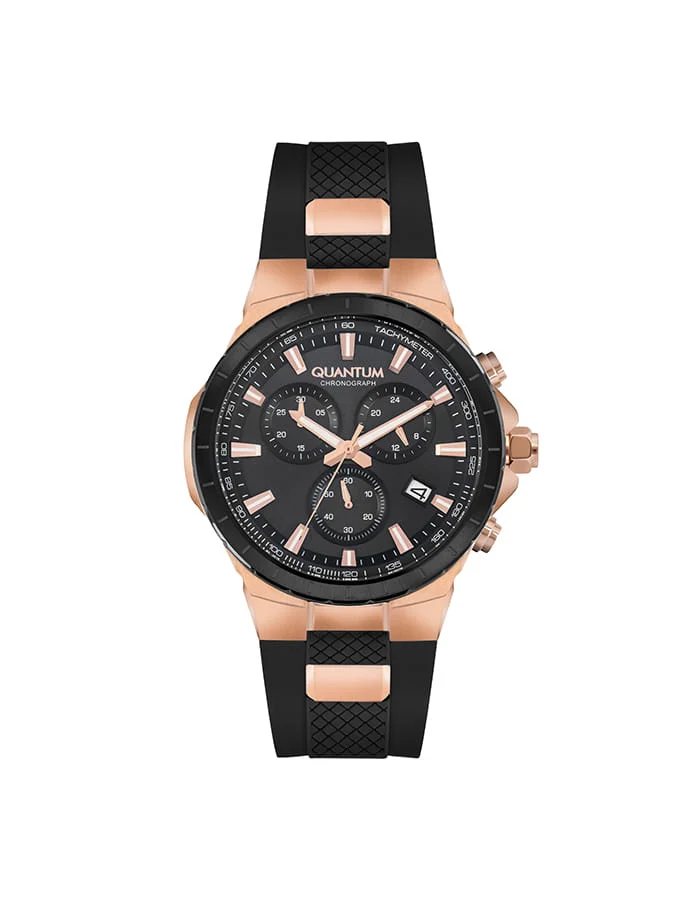 Quantum Men's Silicone Chronograph Watch HNG814.852 - 46 mm