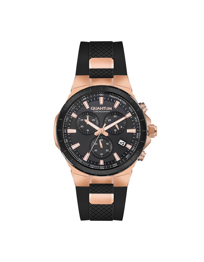 Quantum Men's Silicone Chronograph Watch HNG814.852 - 46 mm - Image 1