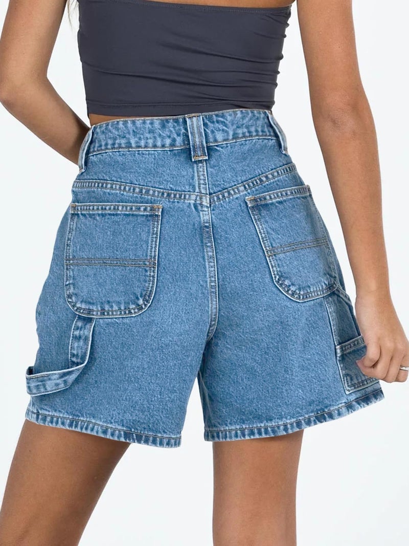 Kedera Womens High Waisted Boxy Denim Shorts Summer Fashion 2026 Casual Button Down Baggy Jean Shorts with Pockets - Image 3