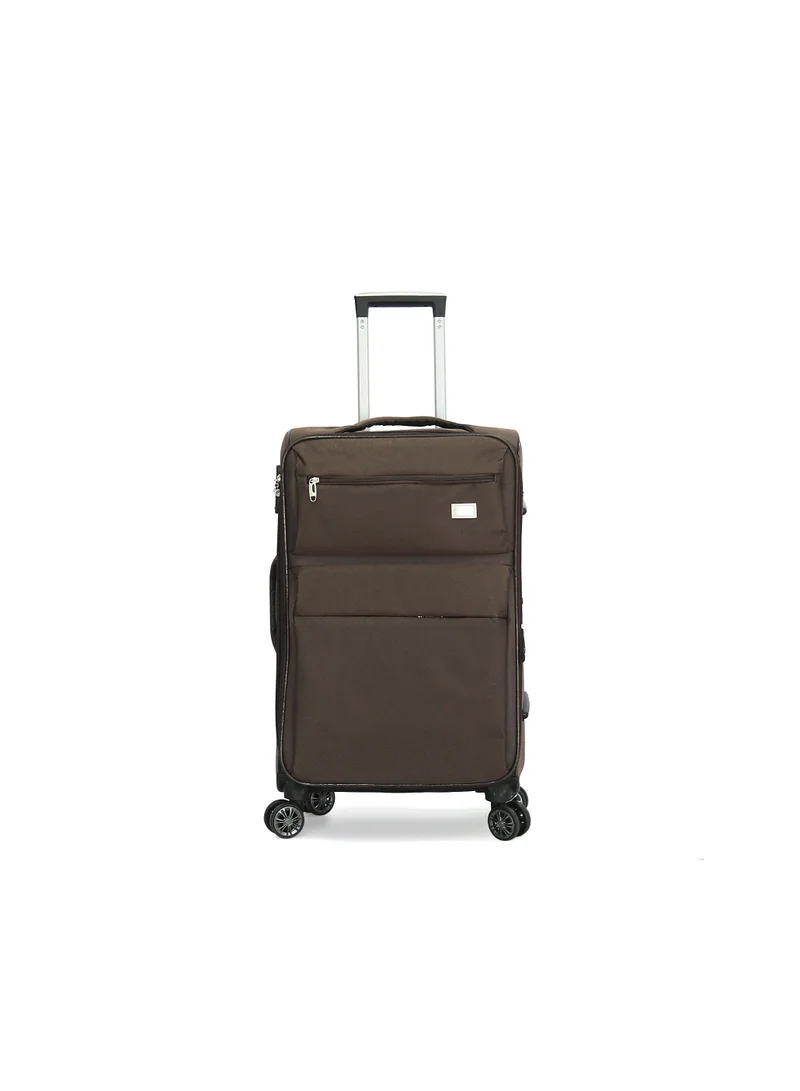 جيوردانو Giordano Trolley Bags 3 PCS Set Softside Spinners,Coffee