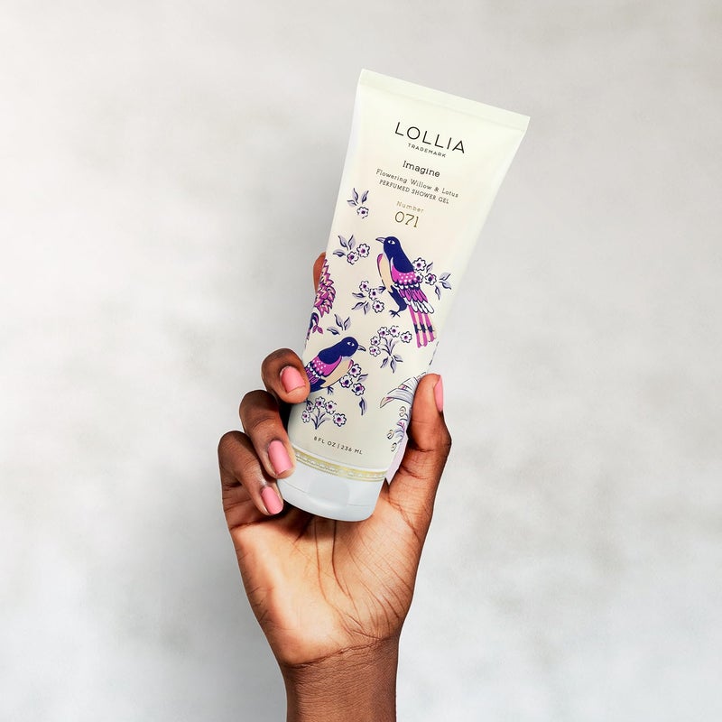 LOLLIA Imagine Shower Gel, 8 fl. oz. â€“ Flowering Willow & Lotus â€“ Scented Shower Gel Body Wash, Shea Butter Body Wash, Bath Wash for Women - Image 5