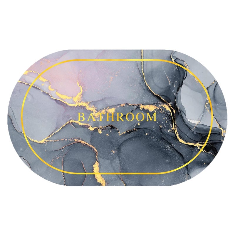 UMAI Polyester Rubber Bathroom Mat (40 * 60cm) Bath Mat | Anti Skid Mat for Bathroom Floor | Bathroom Accessories | Bathroom Mats Water Soak | Non Slip Mat for Bathroom | Floor Mat-Grey - Image 3