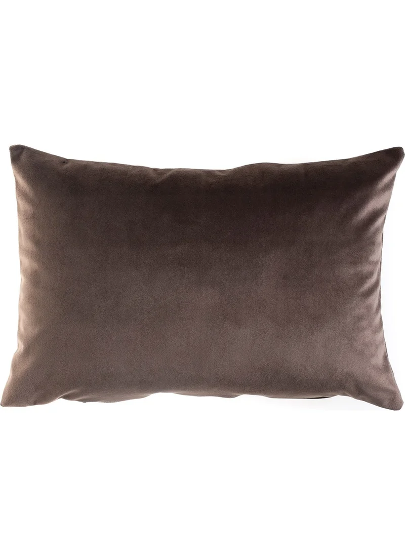 Cango Home Brown Velvet (Babyface) Double Sided Throw Pillow Cover