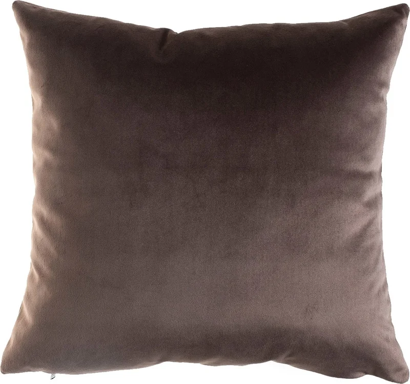 Cango Home Brown Velvet (Babyface) Double Sided Throw Pillow Cover
