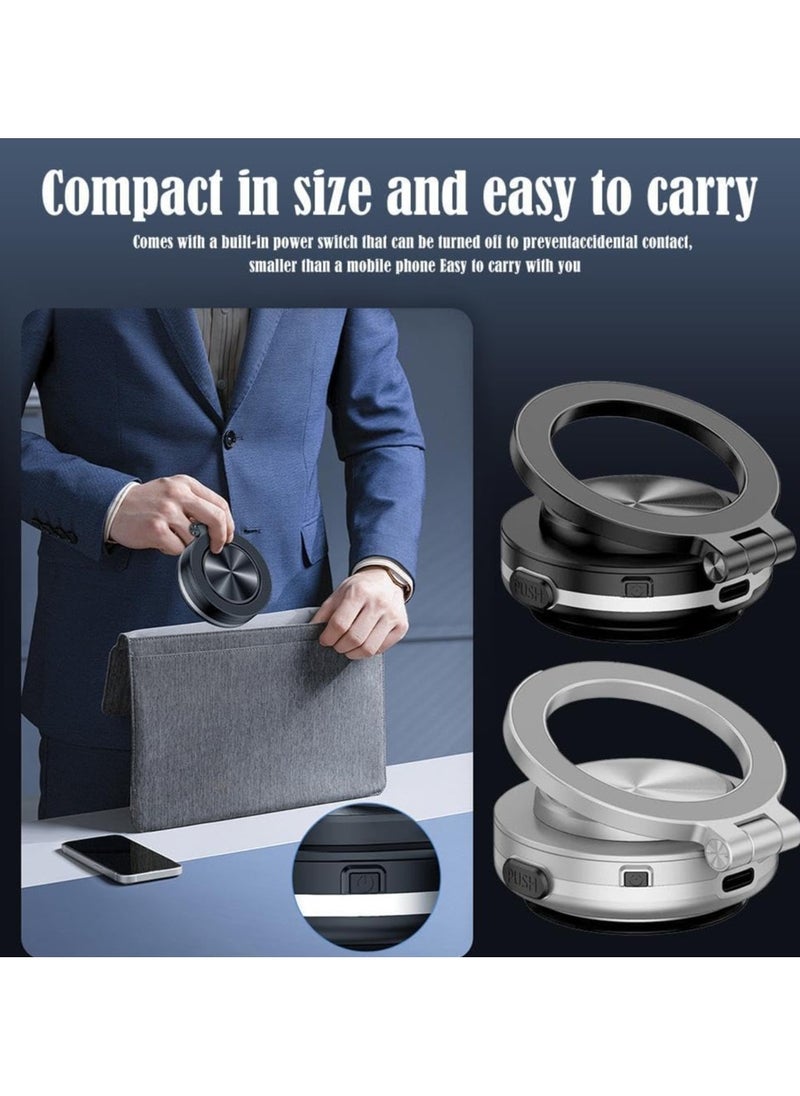 ELTRAZONE 2024 Electric Vacuum Magnetic Phone Mount – Strong Magnetic Car Phone Holder with 360° Rotation, Powerful Suction Cup for Dashboard, Windshield, Kitchen, Mirror, Gym, Shower & All Smooth Surfaces - Image 5