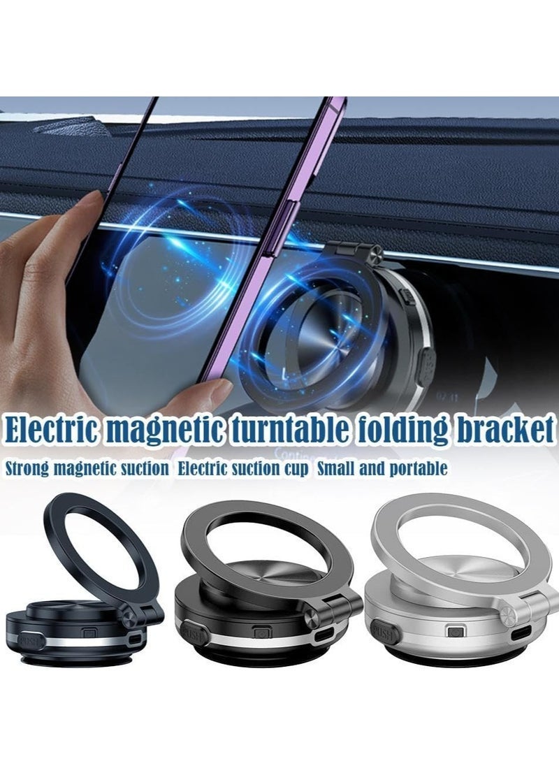 ELTRAZONE 2024 Electric Vacuum Magnetic Phone Mount – Strong Magnetic Car Phone Holder with 360° Rotation, Powerful Suction Cup for Dashboard, Windshield, Kitchen, Mirror, Gym, Shower & All Smooth Surfaces - Image 2