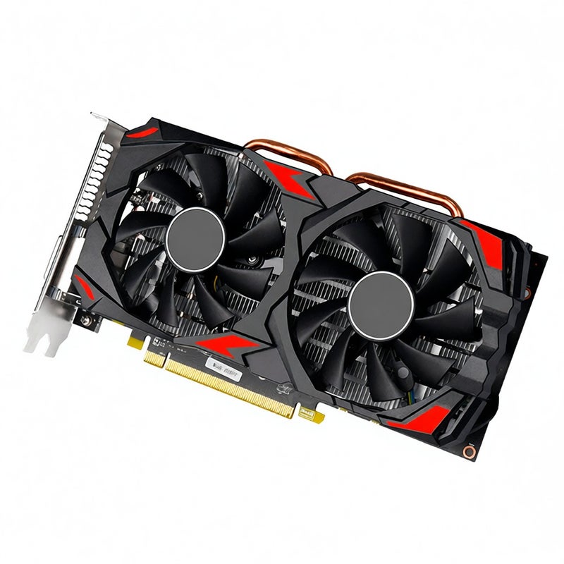بطاقة رسومات الألعاب جينغشا RX580 ذاكرة 8 جيجابايت/GDDR5/256 بت تردد نواة 1257/1340 ميجاهرتز تصميم مروحتين مبردتين منافذ 3*DP+HD+DVI - Image 1