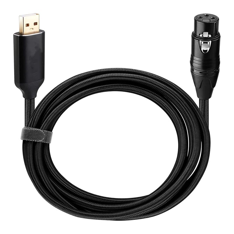 USB To 3 Pin Female Microphone Cable 8m For Dynamic Condenser Mics And PC Plug - Image 1