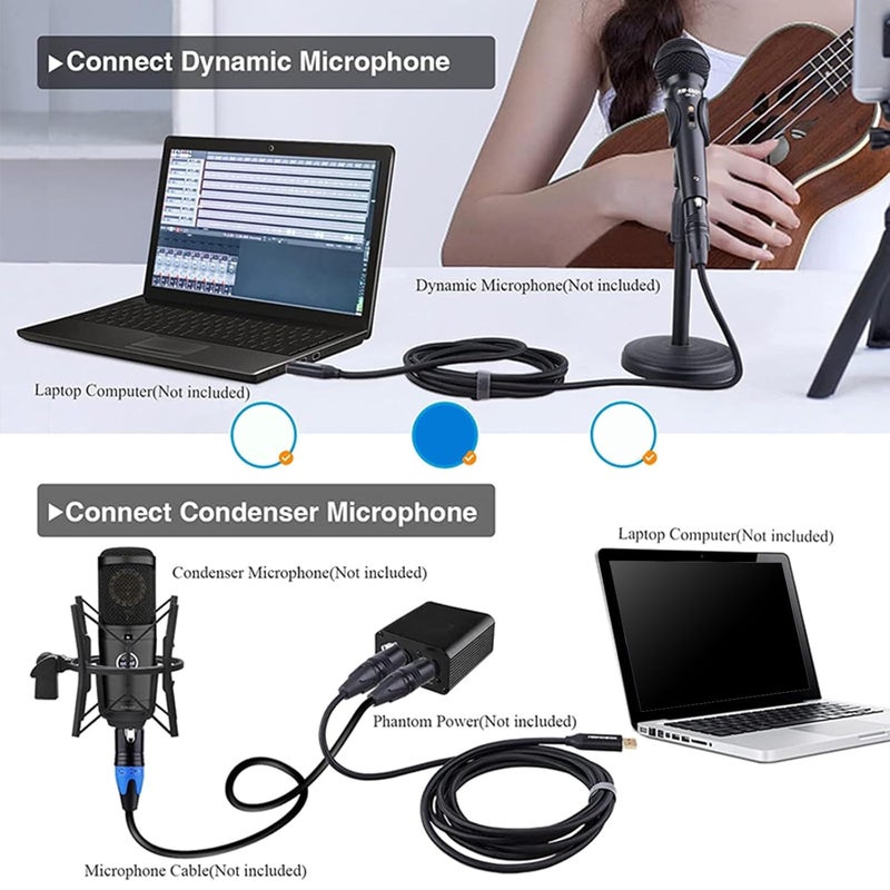 USB To 3 Pin Female Microphone Cable 8m For Dynamic Condenser Mics And PC Plug - Image 3