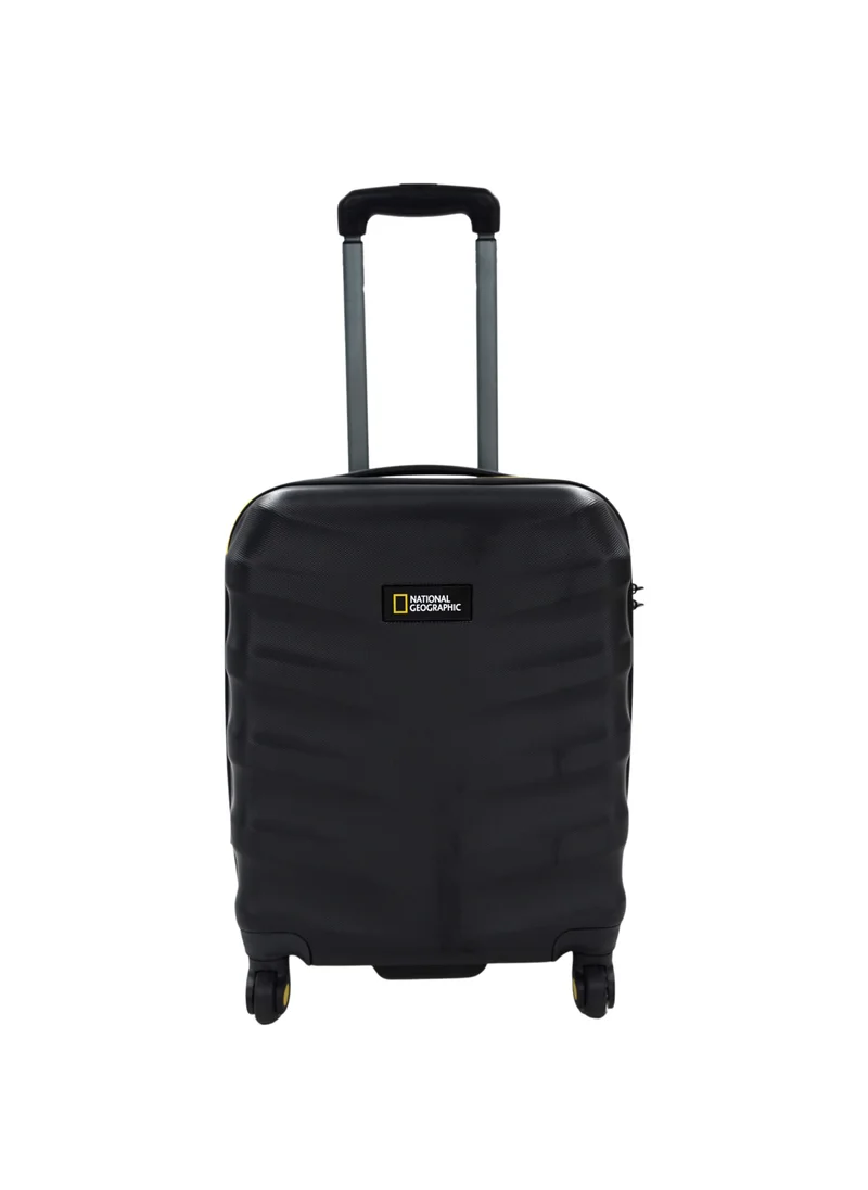 NATIONAL GEOGRAPHIC National Geographic Arete ABS Hard Case Carry-On Small Cabin Travel Suitcase Black, Durable Lightweight Travel Luggage, 4 Wheel Trolley Bag with TSA Combination Lock (20 Inch).