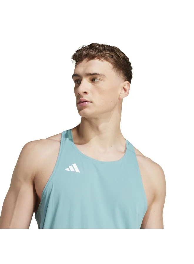 adidas أديداس أديزيرو إسنجلت تي شيرت جري رجالي تركواز