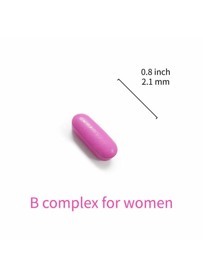 Lovita High Potent Vitamin B Complex for Women, Timed Release, All B Vitamins with Iron, Vitamin C, Cranberry, Pine Bark, Green Tea for Energy, 30 Vegetarian Tablets (Pack of 3) - Image 4