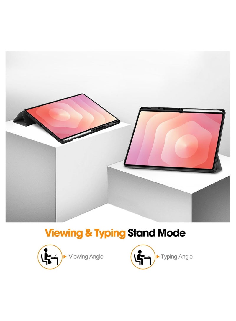 Protective case compatible with Samsung Galaxy Tab S11 Ultra 14.6-inch 2025 tablet, tri-fold PU leather cover with auto-wake/sleep function - Image 3