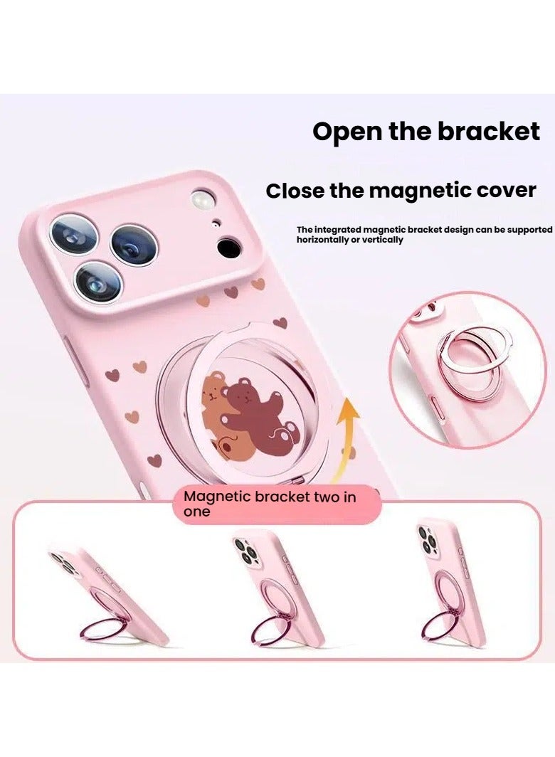 عام غطاء iPhone 17 Pro Max الكامل مع حامل مغناطيسي ورباط عنق ثنائي القفل - مقاوم للسقوط ومتوافق مع MagSafe - Image 2