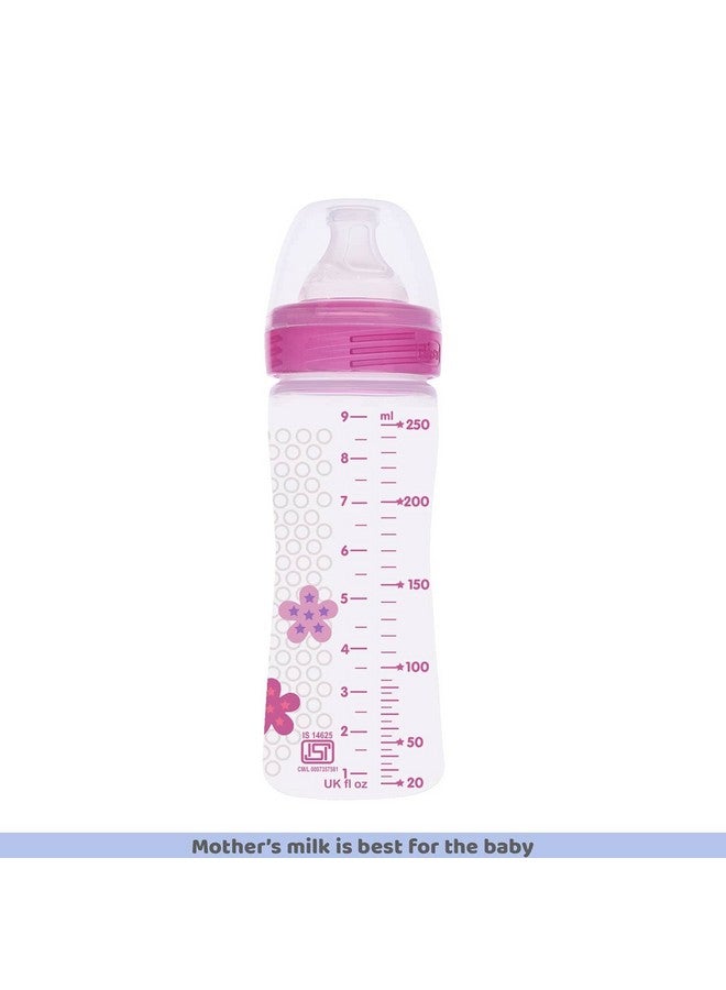 Chicco Well Being 250 Ml Feeding Bottle Advanced Anti Colic System Bpa Free Hygienic Silicone Teat (Pink) - Image 4
