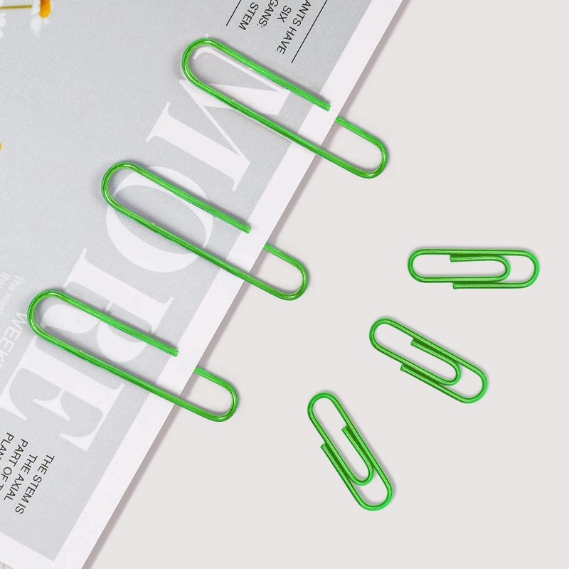 Vinaco Green Jumbo Paper Clips, 100 Pack, 2 Inch (50 mm), Durable & Rust Resistant, Great for Office, School and Personal Use - Image 5