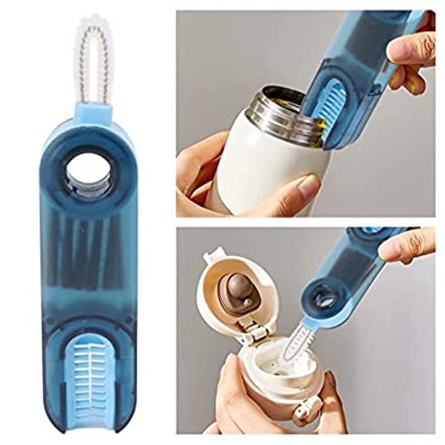 FreshDcart FDCA551 3 in 1 Cleaning Brush Water Bottle Cleaning Brush Mini U Shaped Silicone Cup Brush Multi-Function Cleaning Brush for Milk,Water Bottle (Multicolor,Pack of 1) - Image 1