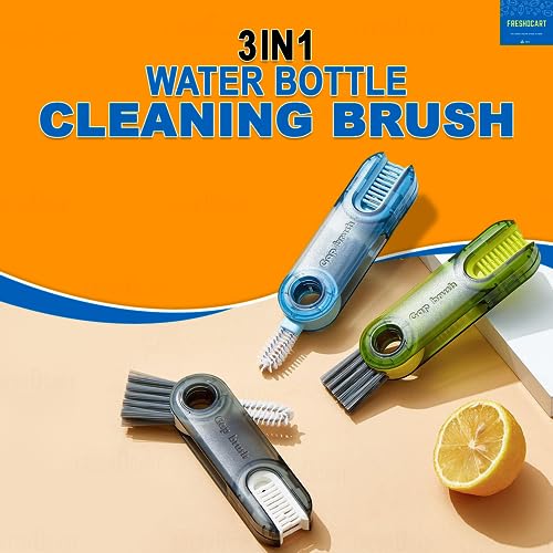 FreshDcart FDCA551 3 in 1 Cleaning Brush Water Bottle Cleaning Brush Mini U Shaped Silicone Cup Brush Multi-Function Cleaning Brush for Milk,Water Bottle (Multicolor,Pack of 1) - Image 3