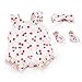BABESIDE 3 Pcs Reborn Baby Doll Clothes Accessories Cherry Pattern for 17 22 Inch Baby Doll Clothes Outfits with Romper Headband Socks - Image 2