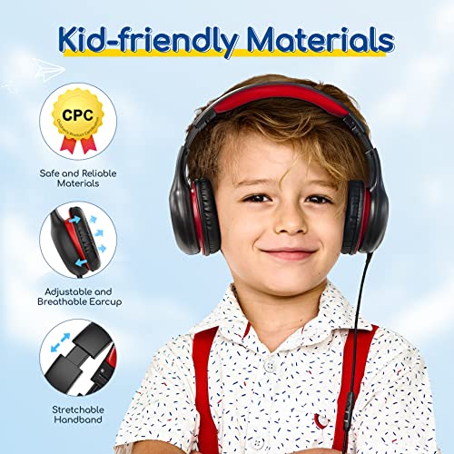 EarFun 2Packs Kids Headphones Wired with Microphone, 85/94dB Volume Limit Headphones for Kids, Portable Wired Headphone with Shareport, Stereo Sound Foldable Headset for School/Tablet/iPad/Kindle - Image 4