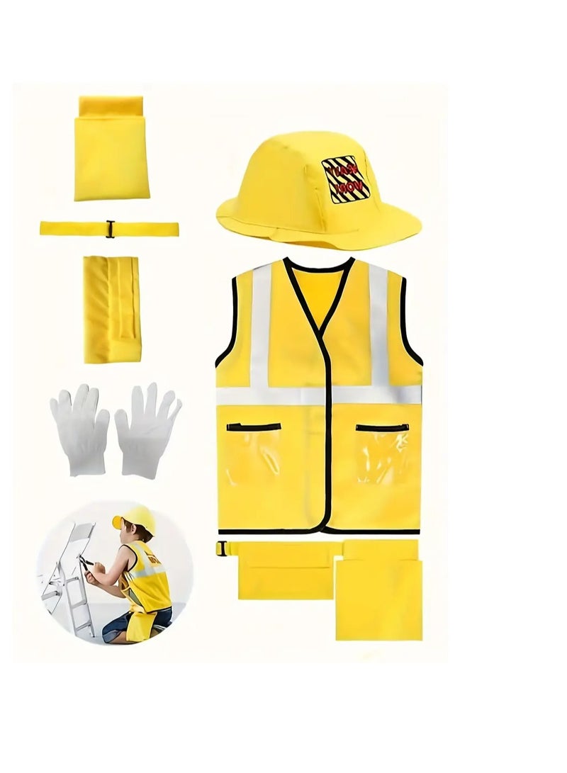 Children's Construction Worker Costume Set - Image 1