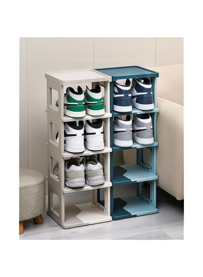 TRASSLE Collapsible Shoe Rack - 5/7 Tier Shoe Storage and Organisation for Entryway, Assembly-free Shoe Shelf, Space-Saving Shoe Stand, Small Shoe Cabinet for Closet Hallway Dorm (5-Tier)  - Image 2