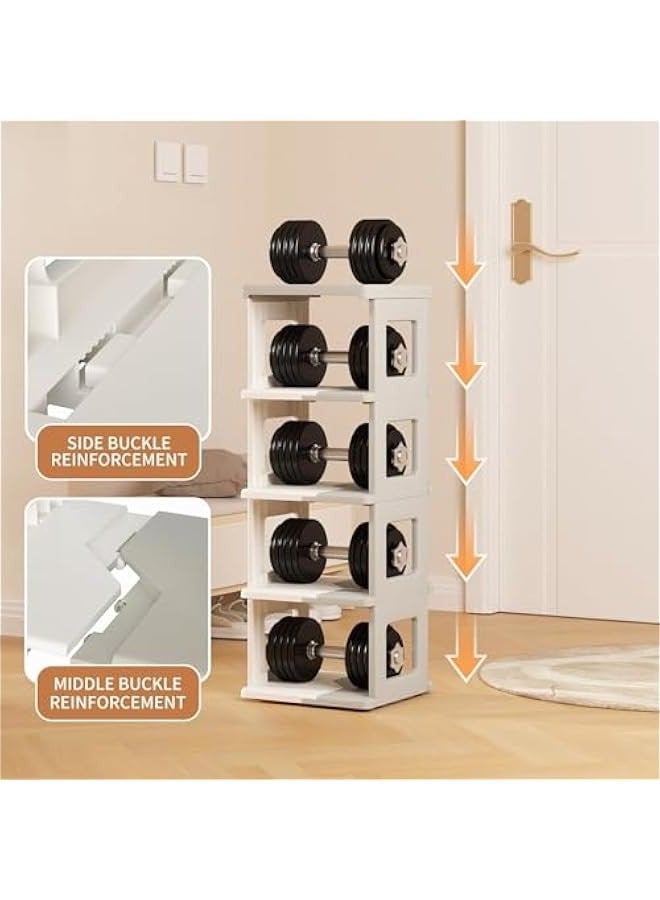 TRASSLE Collapsible Shoe Rack - 5/7 Tier Shoe Storage and Organisation for Entryway, Assembly-free Shoe Shelf, Space-Saving Shoe Stand, Small Shoe Cabinet for Closet Hallway Dorm (5-Tier)  - Image 5