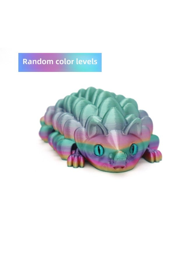 إسكدنيا الإبداعية 3D مطبوعة القنفذ الصغيرة الحرف اليدوية زخرفة هدية الحيوان المشترك النشاط نموذج لعبة PLA المواد لون مربع التعبئة والتغليف-اللون: لون الحلوى -10 سم - Image 1