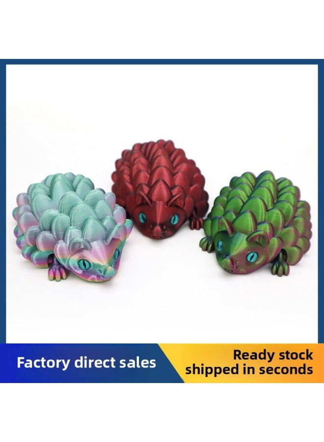 إسكدنيا الإبداعية 3D مطبوعة القنفذ الصغيرة الحرف اليدوية زخرفة هدية الحيوان المشترك النشاط نموذج لعبة PLA المواد لون مربع التعبئة والتغليف-اللون: لون الحلوى -10 سم - Image 2