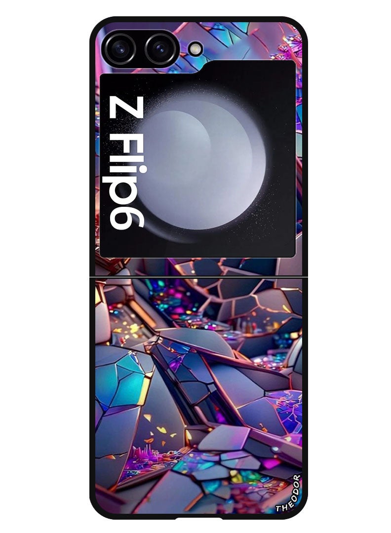 Theodor Protective Case Anti Scratch Shock Proof Bumper Cover For Samsung Galaxy Z Flip 6 Crystal - Image 1