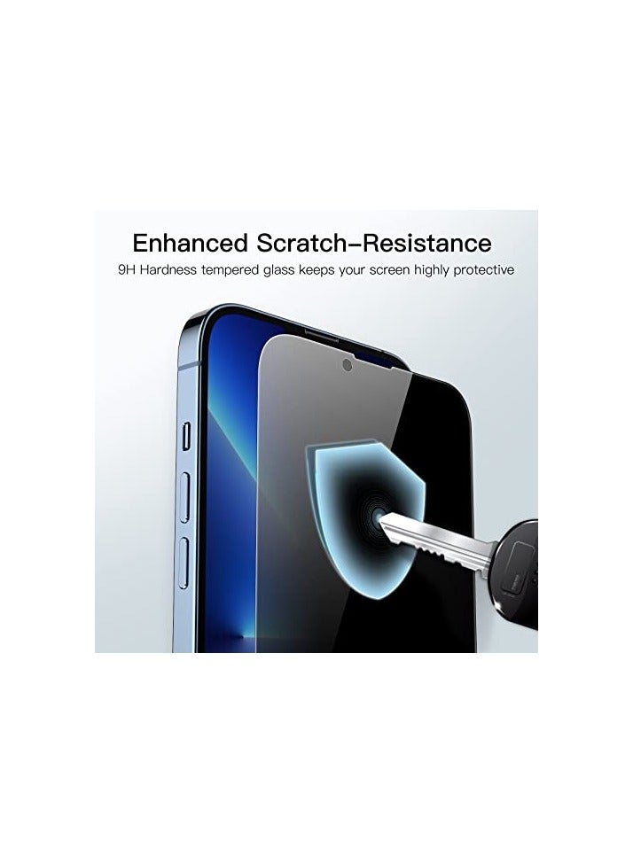 جي تيك واقي شاشة للخصوصية من JETech لهاتف iPhone 13 Pro Max مقاس 6.7 بوصة، طبقة من الزجاج المقوى المضاد للتجسس، عبوتان - Image 4