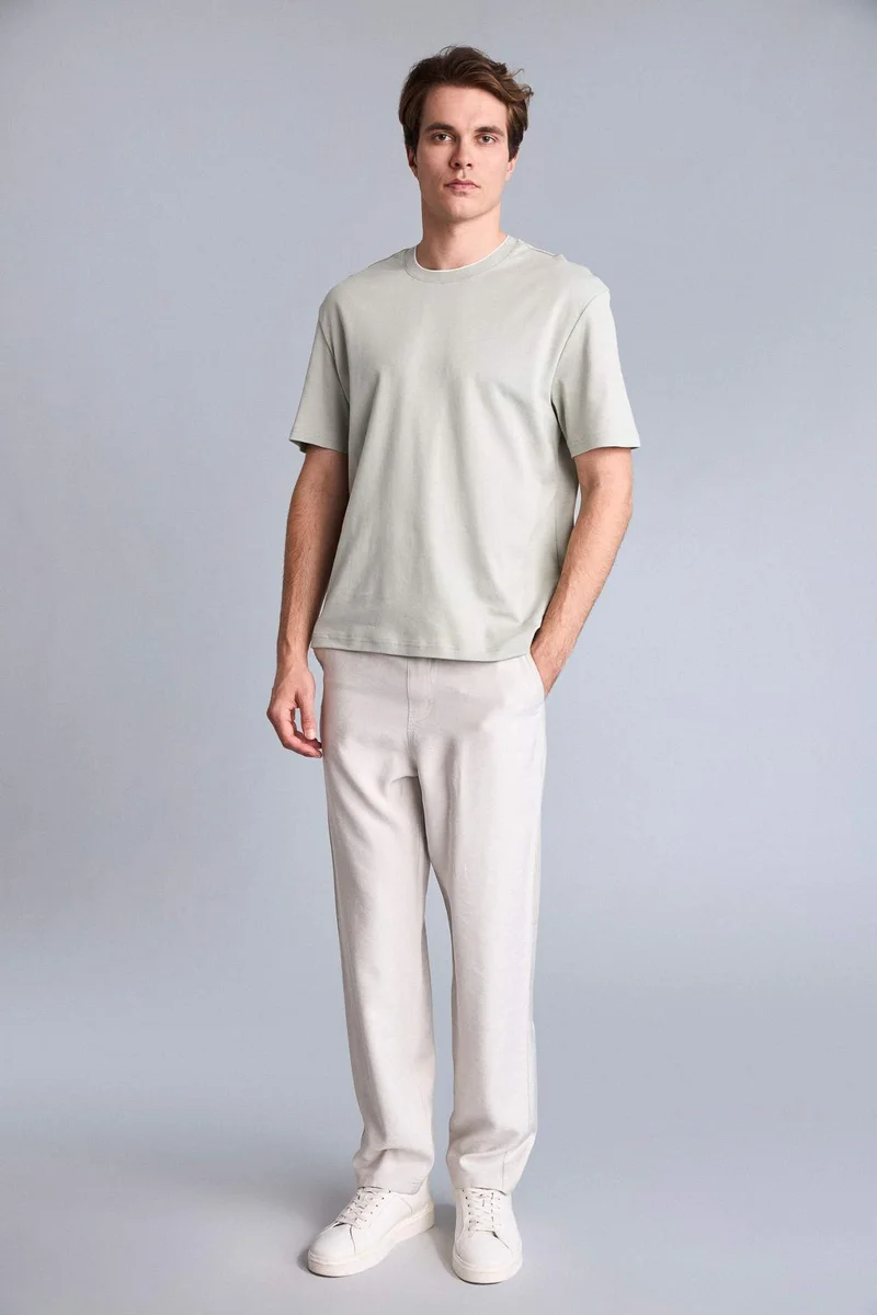 DeFacto Regular Fit 100% Cotton Crew Neck Short Sleeve T-Shirt