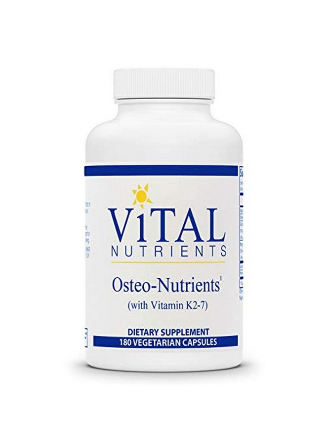 Vital Nutrients Osteonutrients With Vitamin K27 Bone Support Formula 180 Vegetarian Capsules Per Bottle - Image 1