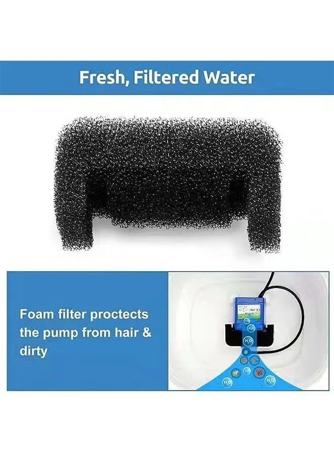 Sponge Filter for Cat Water Fountain Replacement Pet Drinking Sponge Foam Filter for Pet Dog Fountain (12 Pieces) - Image 2