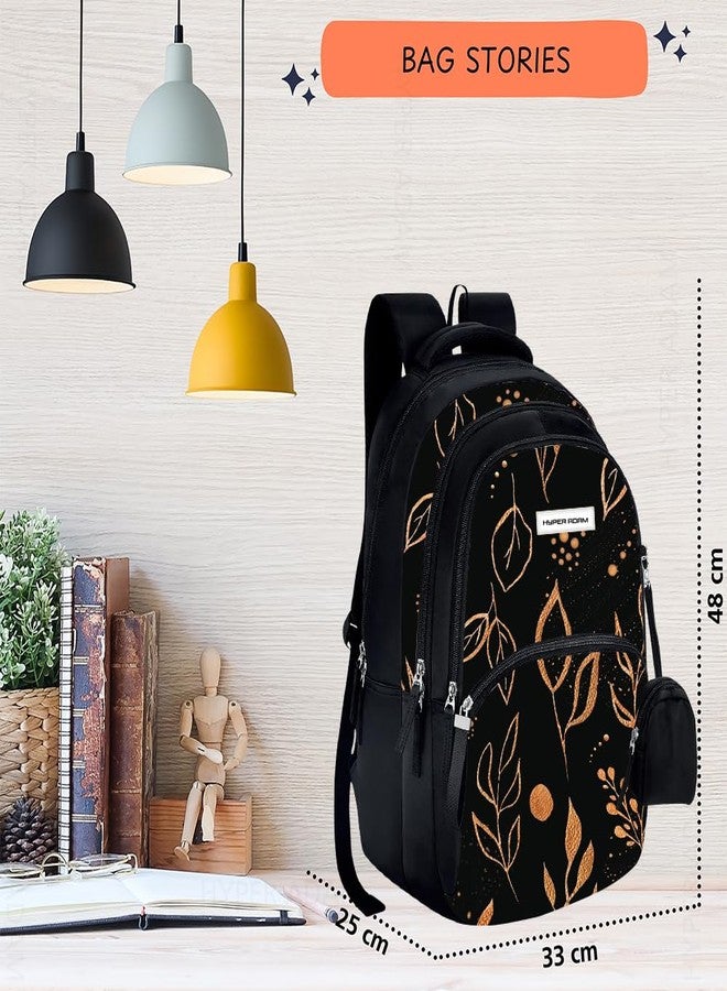 Hyper Adam 35 L School Bag For Kids | Waterproof Casual Backpack For Boys & Girls | College Bag | Tuition Bag |Traveling Back For Men and Women | With Extra Pouch & 1 Year Warranty (Brown Lilly) - Image 4