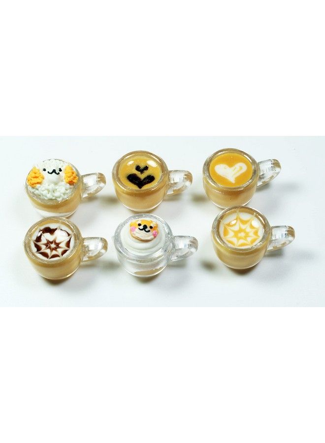 ThaiHonest 6 Mix Coffee Latte Art Dollhouse Miniature Tiny Coffee Drink Beverage Dollhouse Accessories For Collectibles - Image 1