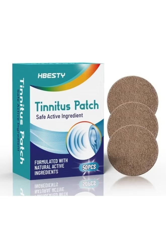 HBESTY Tinnitus Ear Care Patch 50pcs - Behind Ear Comfort Sticker - Soft Self Adhesive Ear Patch For Daily Care - Image 1
