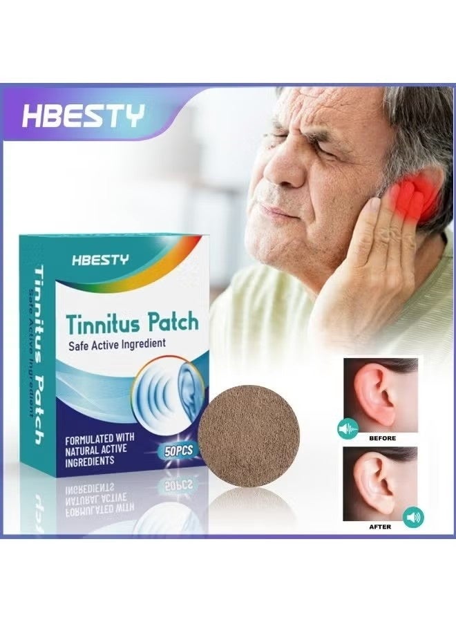 HBESTY Tinnitus Ear Care Patch 50pcs - Behind Ear Comfort Sticker - Soft Self Adhesive Ear Patch For Daily Care - Image 2